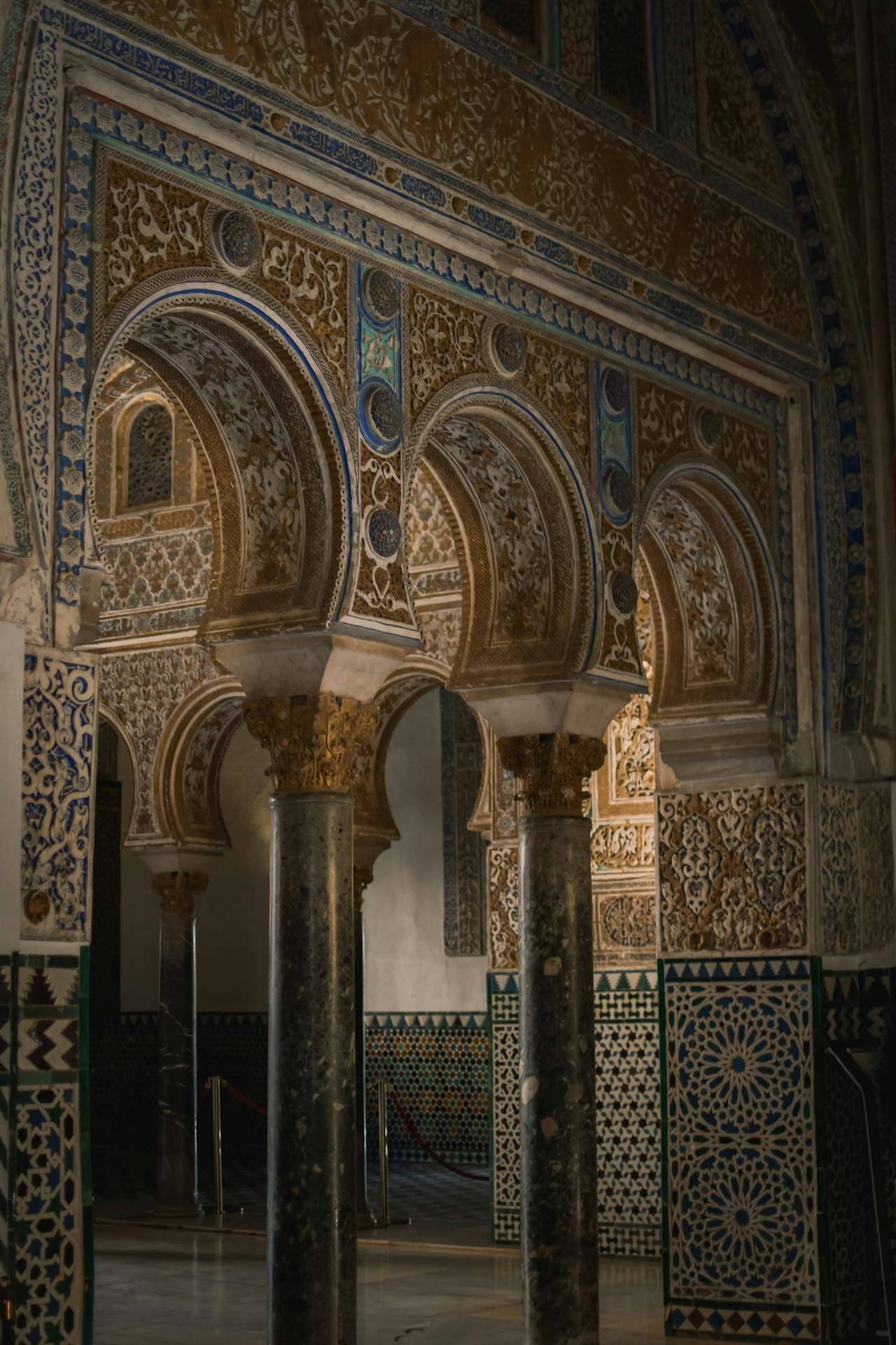 Interior Mudéjar portals at Casa de Pilatos, Seville